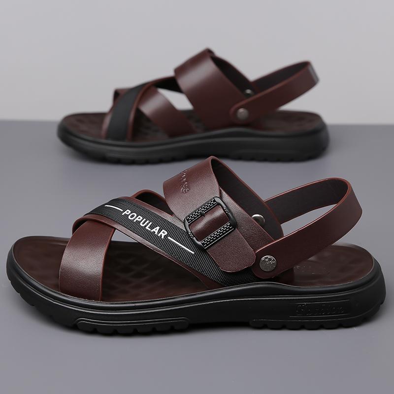 Summer Business Men Sandals American Casual Breathable Driving Travel Beach Sandals British Social Sandals Men Sizes 38-48
