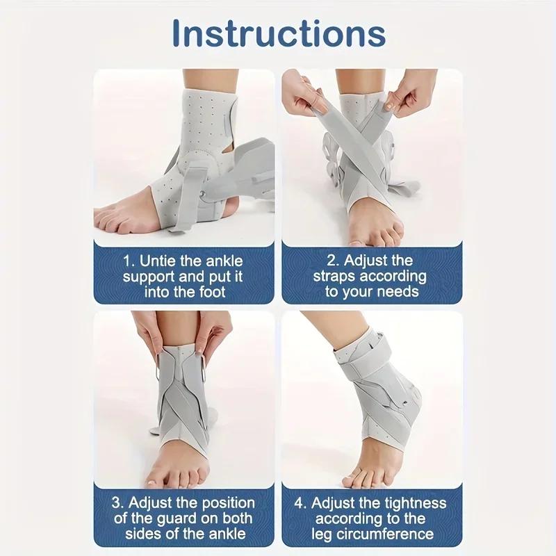 1/2Pcs Ankle Brace For Sprained Ankle Support With Side Stabilizers For Men Women Ankle Splint Stabilizer Recovery Tendonitis