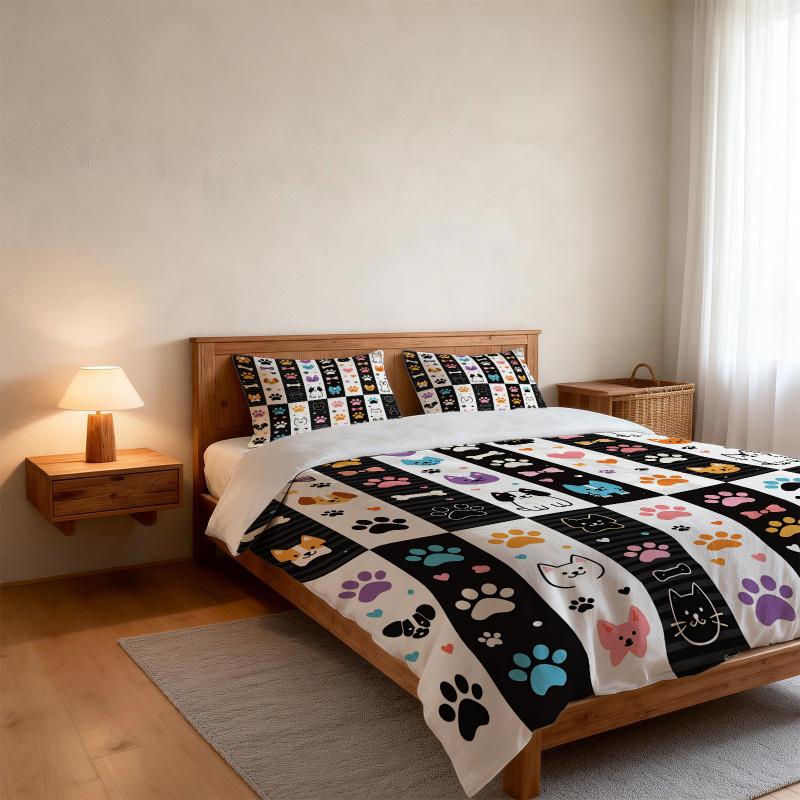 Euphoria Season 3 - Dog Print Duvet Cover Set, Soft, Skin-Friendly, And Comfortable, Suitable For Teenagers' Bedrooms.