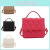 Stylish Grid Handbag 2024 Spring Fashion Small Square Bag Street Trendy Single Shoulder Crossbody Bag