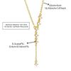 French Style 925 Silver Luxury High-End Y-Shaped Tassel Pendant Necklace with Moissanite on an Elegant Link Chain