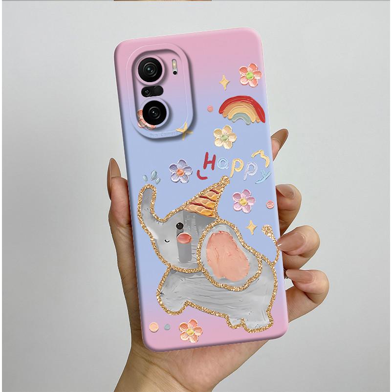 For Xiaomi Poco F3 Phone Case Fashion Aesthetic Style Soft Liquid Silicone Shockproof Protectiv Back Covers Anti Slip Fundas Bag