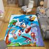 Sonic the Hedgehog Flannel Pattern Square Carpet,Area Rug,Carpet Rug for Living Room Bedroom Sofa Playroom Decor,Non-slip Floor Mat