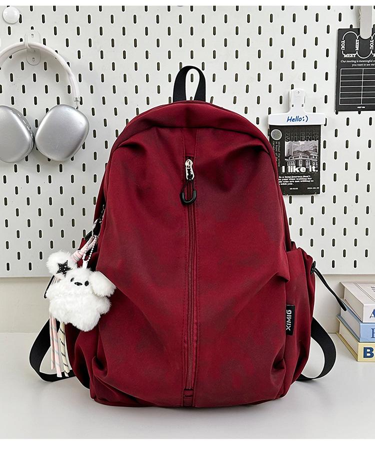 Schoolbag new vertical zipper fashion backpack large capacity lightweight travel backpack junior high school student schoolbag
