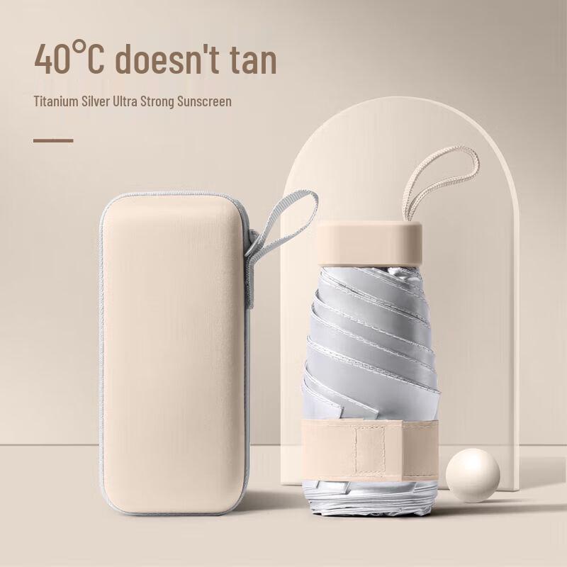 Compact 5-Fold UV Protection Travel Umbrella