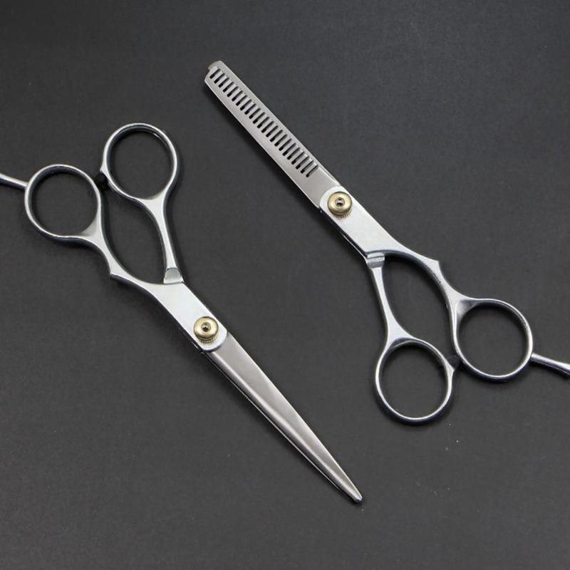 Family Hairdressing Scissors Set: Hair Cutting & Thinning Shears for Adults & Children, Perfect for Styling & Trimming Bangs.
