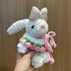 Adorable Plush Rabbit Keychain Soft Doll Ornament Bag Ornament Hanging Pendant Plush Texture for Girls Birthday Gift