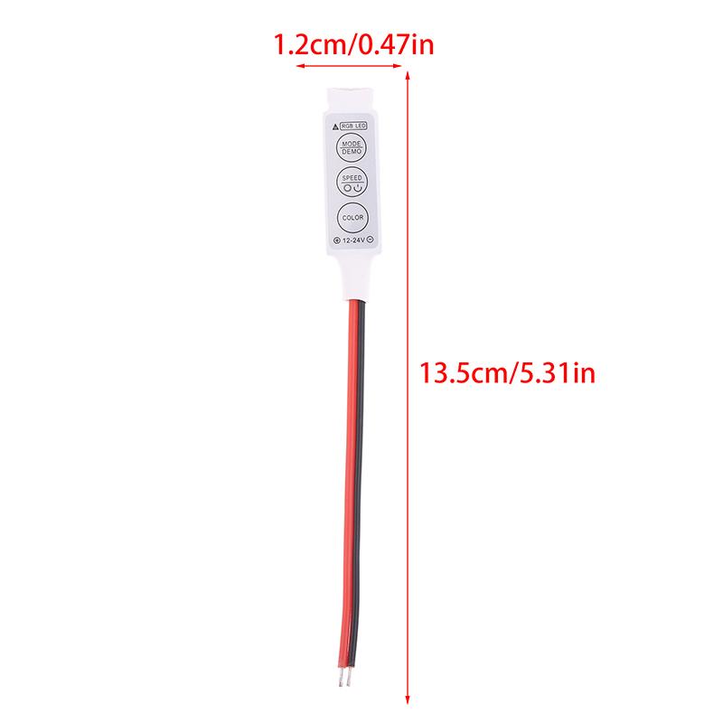 2/1Pcs Mini 12V-24V LED Light Dimming 3 Keys Controller Dimmer Driver And Switch 3528 5050 5630 SMD LED Strip Lights