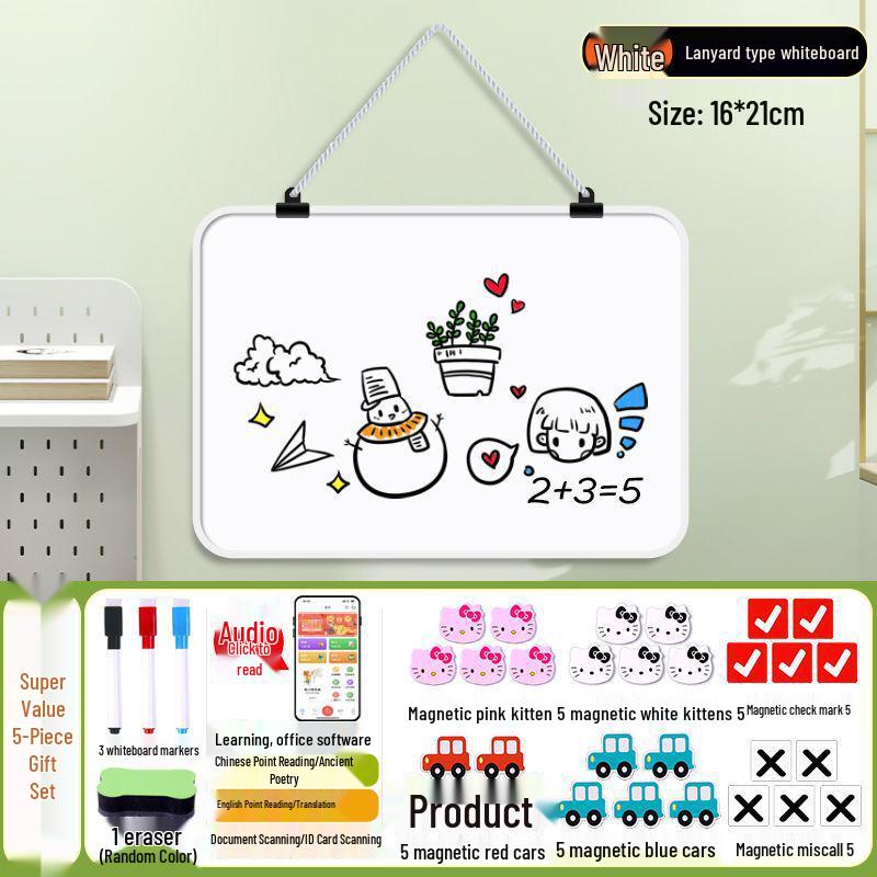 Double-Sided Magnetic Mini Blackboard: Erasable Wall-Mounted Teaching & Drawing Memo Board