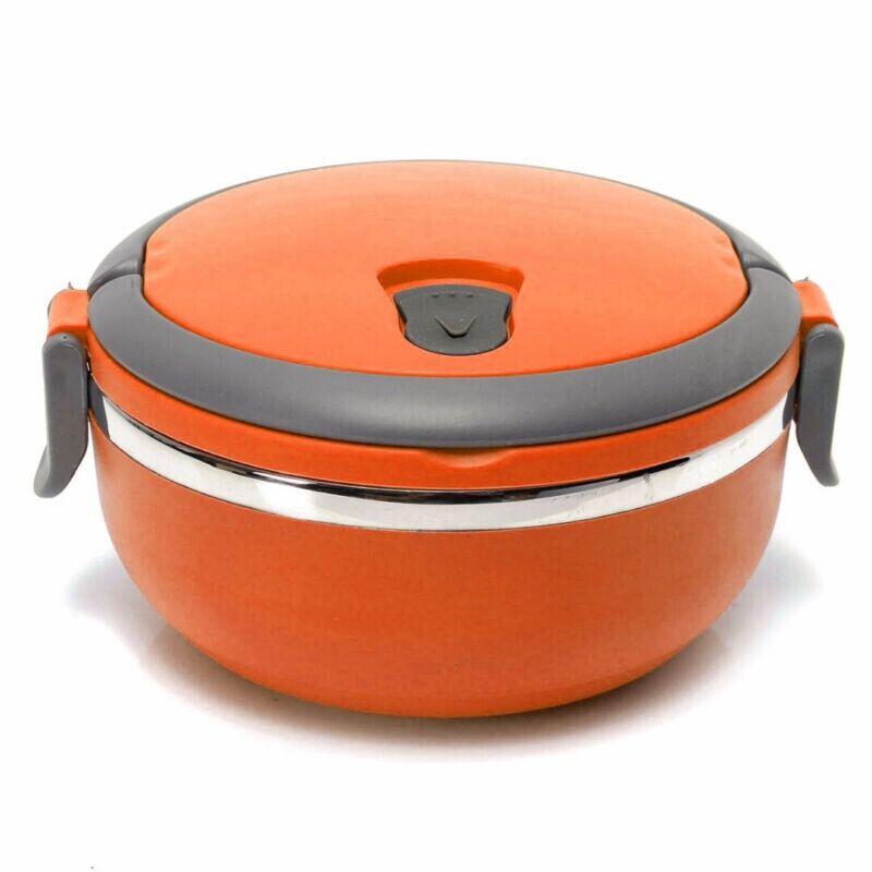 Modern Minimalist Stainless Steel Round Lunch Box For Adults 5l Capacity Multiple Layers Microwave Incompatible