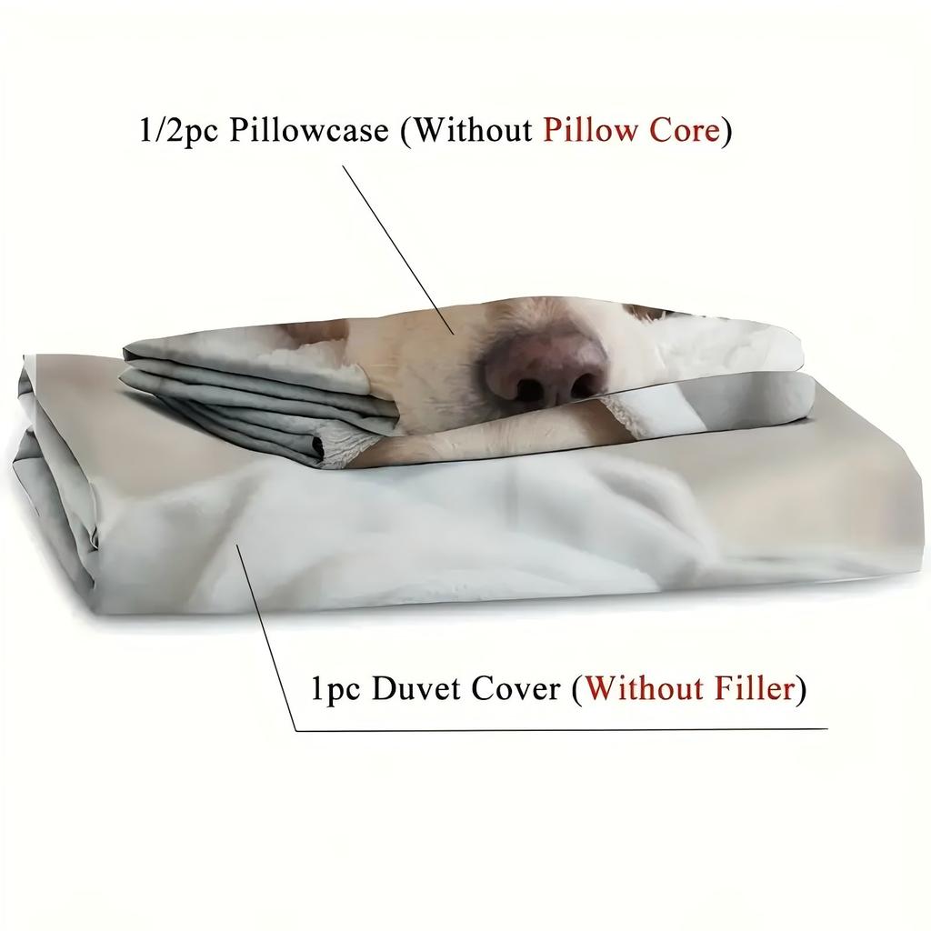 Cute Pet Labrador 3D Print Bedding Set For Kids Teens Adults Cute Animal Duvet Cover Soft Comfortable Home Polyester Quilt Cover