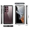 For Samsung Galaxy S22 Ultra 5G Anti-drop Phone Case TPU Frame Clear PC Back Cover with PET Screen Protector