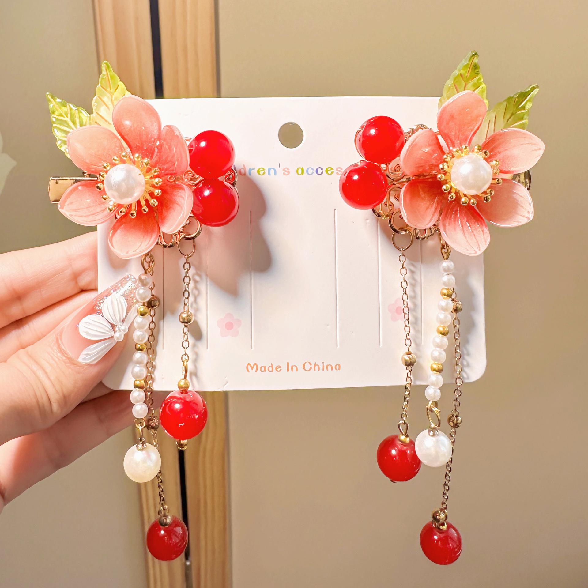 

Kids Classic Hanfu Hair Clip: Fairy Bow Tassel Hairpin for Girls