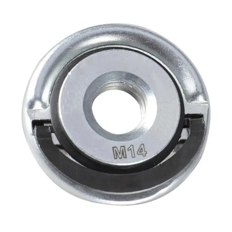 

M14 Thread Angle Grinder Self-locking Pressing Plate Quick Release Flange Nut Clamping Power Chuck Tools Parts 1PC