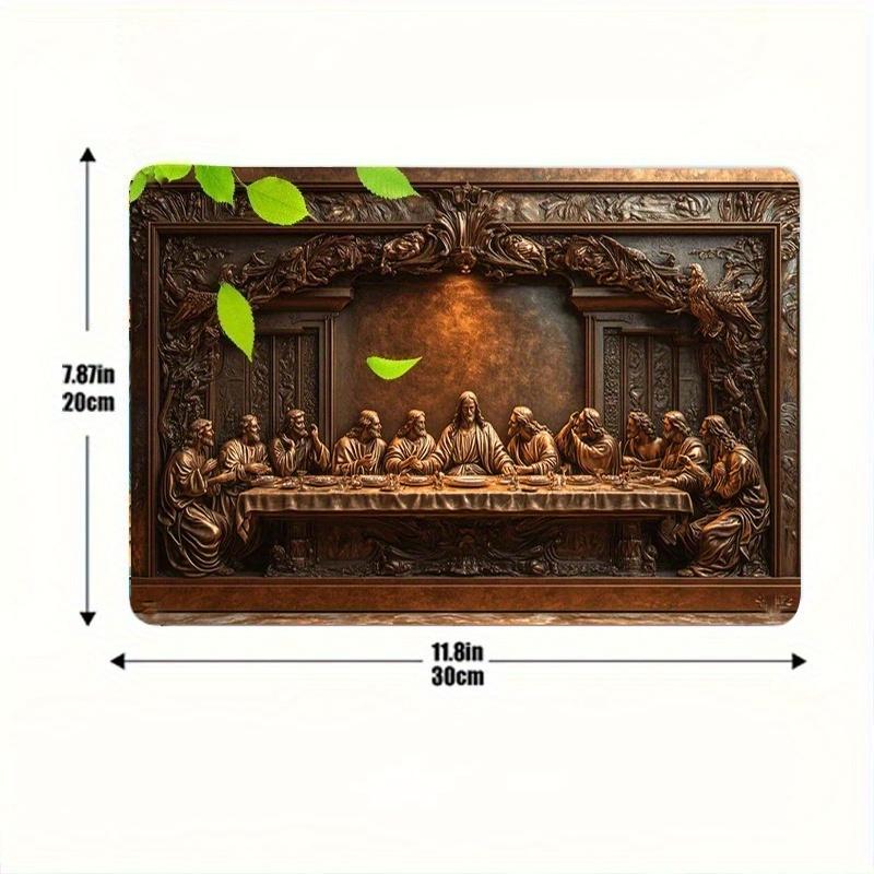 

2d Плоский 30*20см, дерев яна табличка, Таємна вечеря, для внутрішнього та зовнішнього використання, дерев яний матеріал, для дому, кухні, саду, спальні, бару. 30*20cm