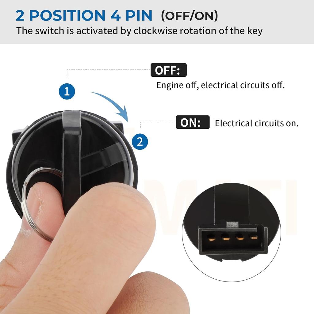 For Polaris Ignition Switch 2 Position 4 Pin Key Starter For Sportsman Scrambler Magnum ATV 2000 2001 4110264 4012163