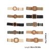 Aesthetic Buckle Belt for Women Crochet Wide Belt Simple Bohemian Waistband for Dresses Eye Catching Waist Accessories