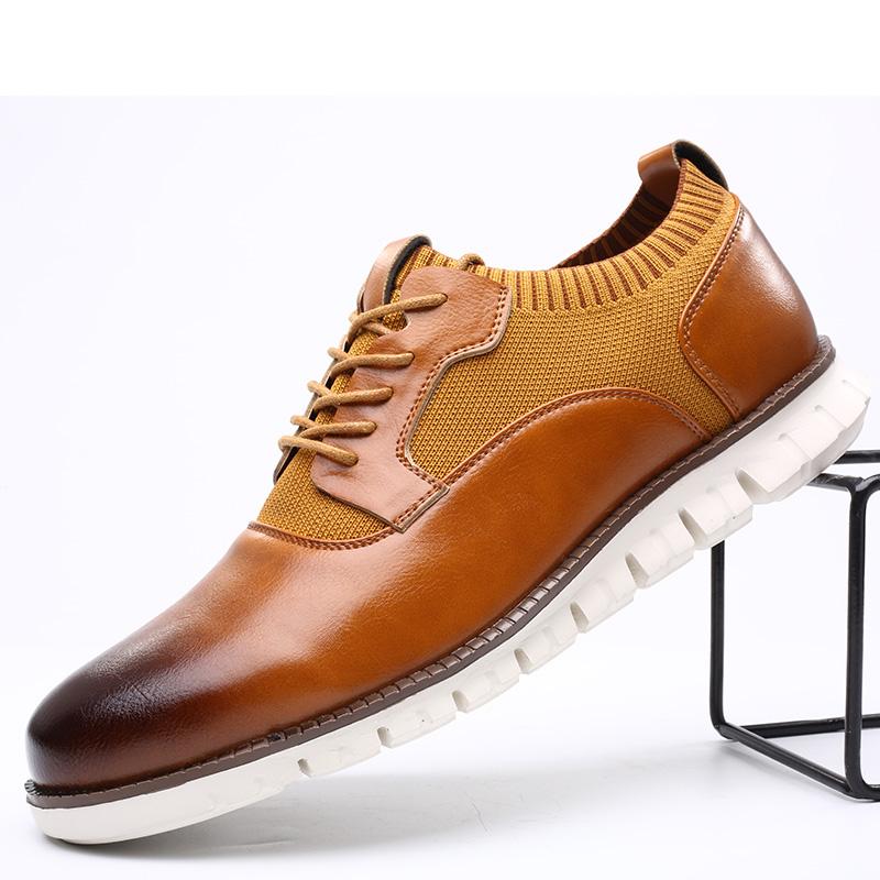 Fashion FUQIAO New Lightweight Men Summer Shoes Fashion Sneakers Comfortable Loafers Breathable Leather Casual Men Shoes