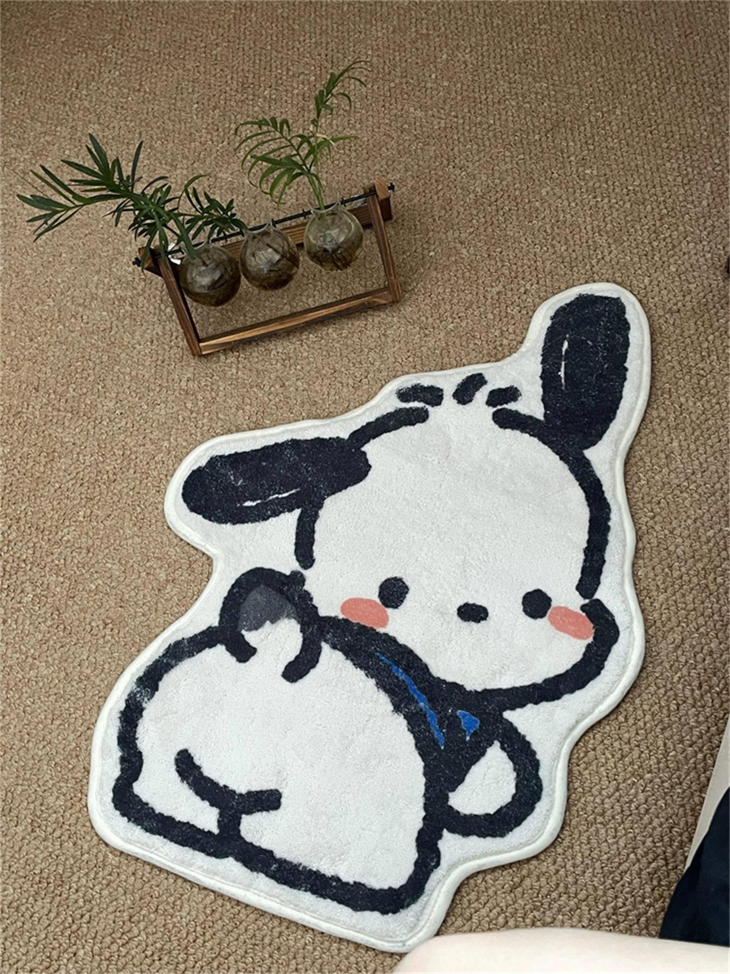 

Floral Faux Cashmere Carpet, Living Room Entrance Foyer Door Mat, Bedroom Decoration, Home Bathroom Floor Mat 40x60cm 16x24inch