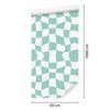 Casual checkerboard wallpaper mint and white for living room and bedroom 50x1000
