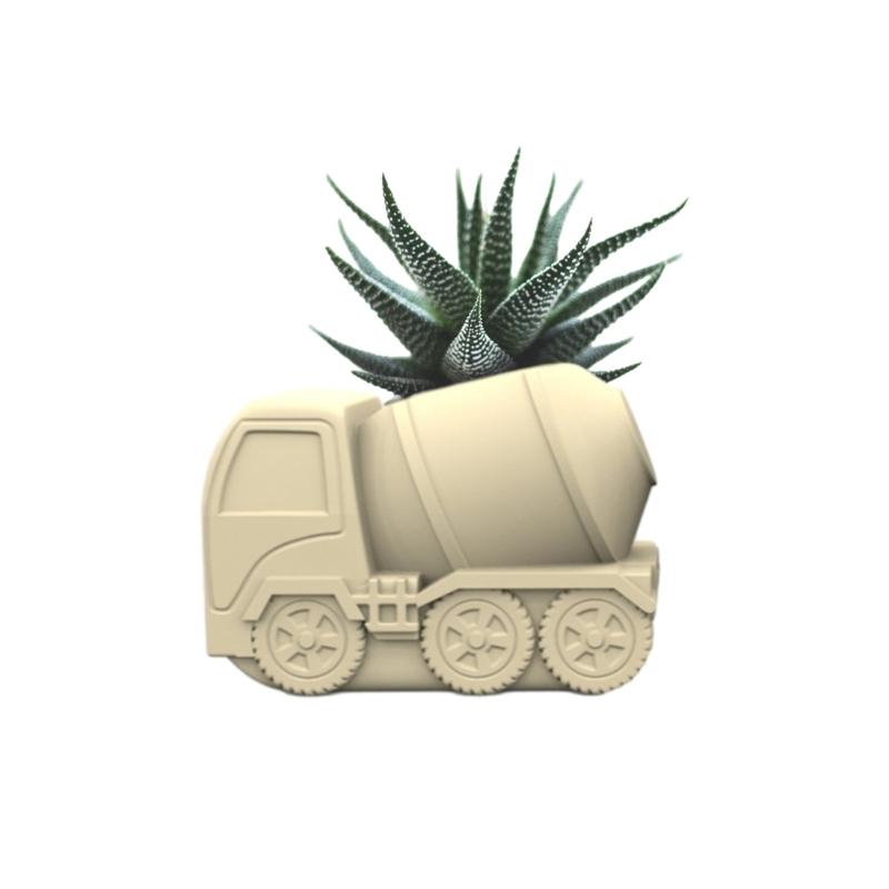 Mud Tanker Pen Holder Silicone Molds Table Ornament Mould Plasters Making Tool Succulent Planter Mold Easy to Clean