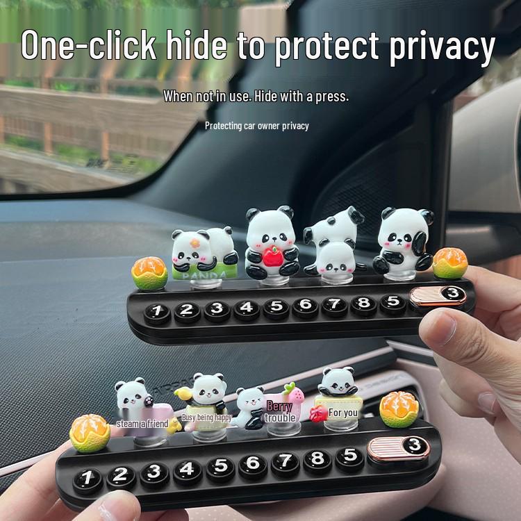 Panda Parkovací SPZ Ozdoba do auta