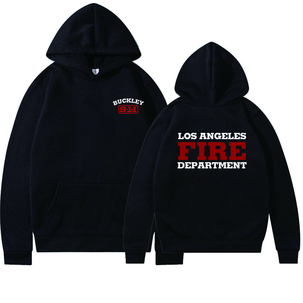 

9-1-1 Телешоу Худі LAFD Пожежна служба Лос-Анджелеса Светшот Пожежник Телешоу Мерч Чоловіки Жінки Довгі рукави Повсякденні Худі S