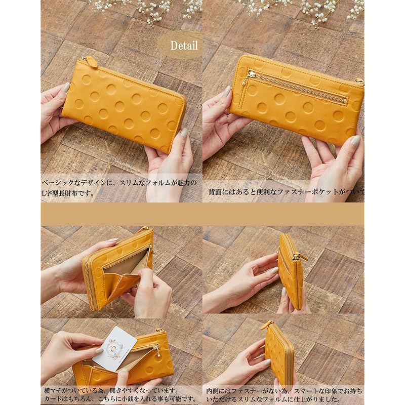 [ZUCCHERO] wallet Thin ladies long wallet l-shape genuine leather Popularity easy to use Zucchero Zuccherofilato official thin wallet thin long wallet