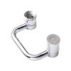 Practical Silver Faucet Extender Alloy 2 Gear Adjustable Rotating Spray Faucet Splash-Proof U Shaped Faucet Nozzle Adapter Sink