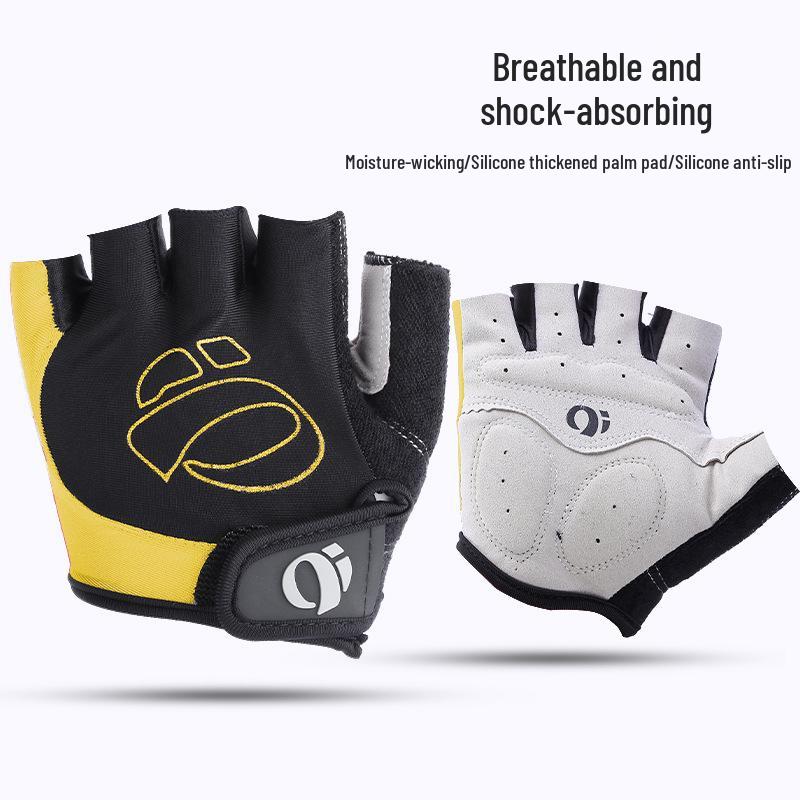 Anti-Shock Half-Finger Cycling Gloves with Silicone Grip