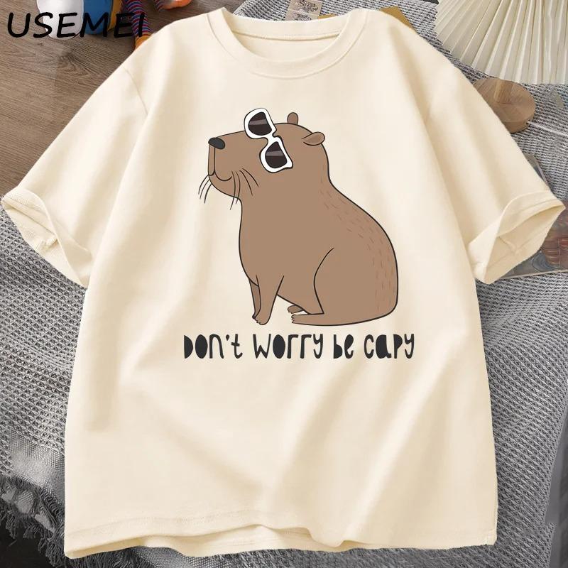 Goat Game Cartoonish Printed Men's T-Shirt 100% Cotton Oversized Humorous Graphic Tees Tops Casual Streetwear