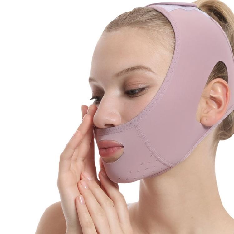 Wiederverwendbare V-Line Lifting-Maske mit Kinnband zum Schlafen, Gesichtsstraffungsband V-Form Schlankheits-Gesichtsmaske zur Vorbeugung von Hängewangen