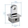 28/32mm Edelstahl Boots-Schiebekappe Quadratrohr Oberes Auge Endkappe Marine Bimini Beschlag für Markise Einfache Montage