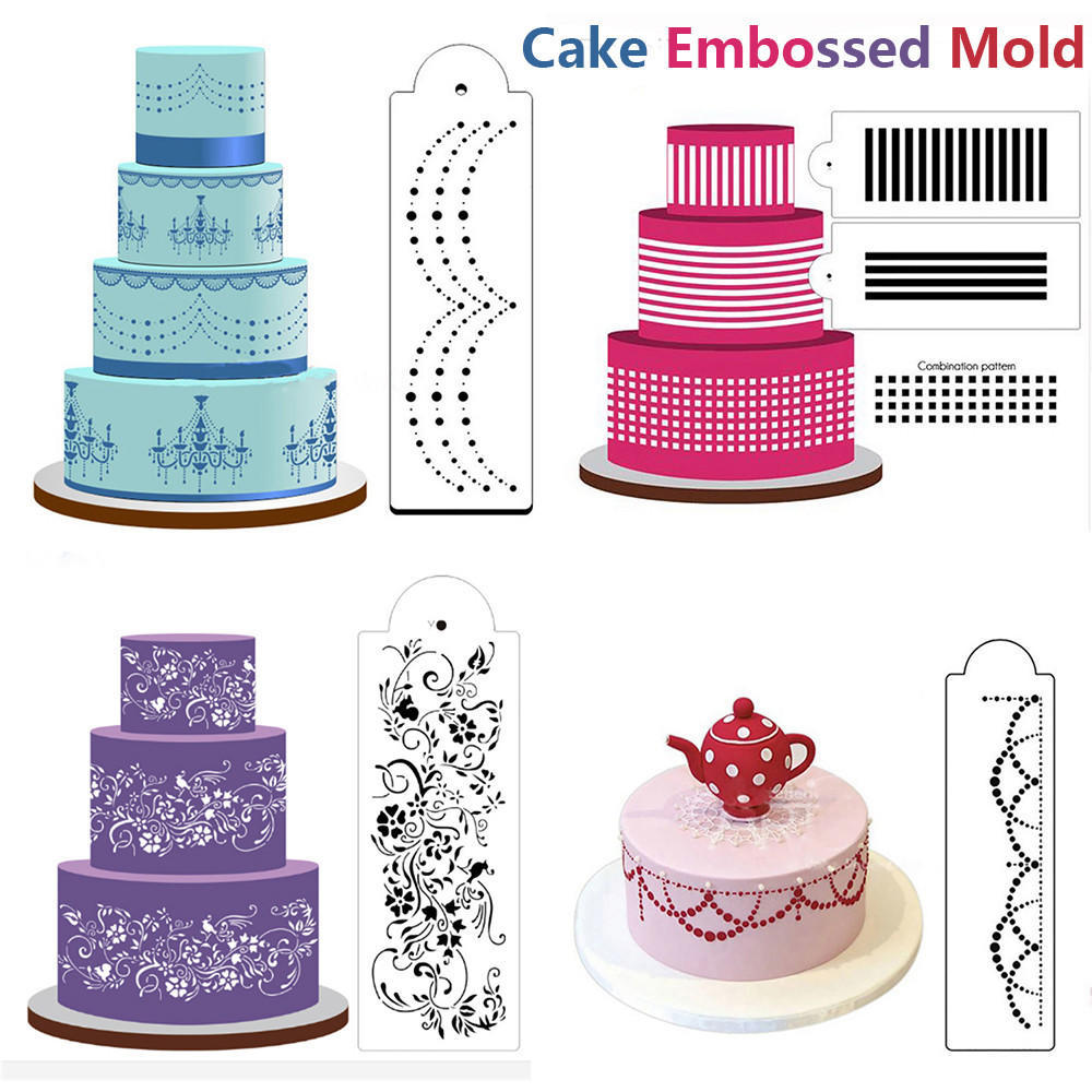 NEW DIY Birthday Cake Spray Mold Decorating Print Sugar Sieve Sugar Craft Model