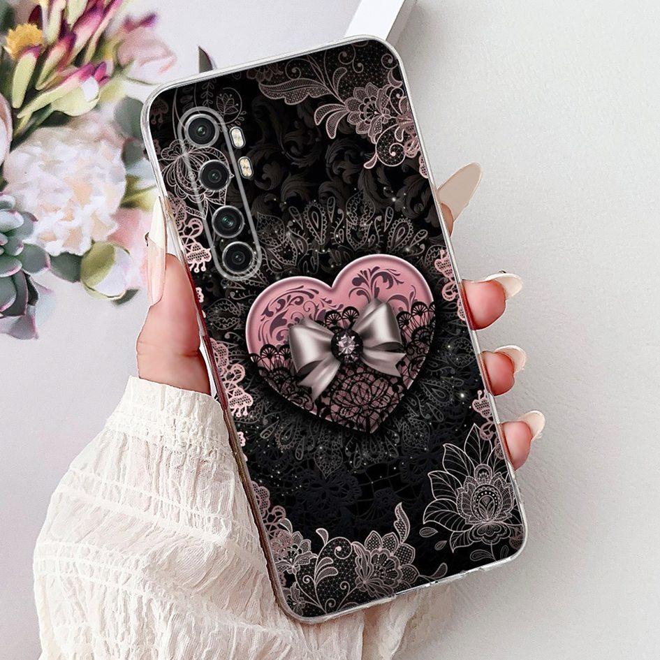 Case For Xiaomi Mi Note 10 Lite Back Cover Clear Silicone Funda Marble Cat Cartoon Coque For Xiaomi Note 10 Mi Note10 Pro Covers