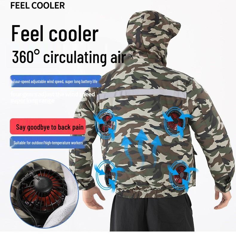 

Men s Summer Camouflage Air-Conditioned Workwear with Four-Fan Hood 2XL (140-160 lbs)