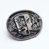 Retro Masonic Plate Buckle: American West-Inspired Fashion Belt