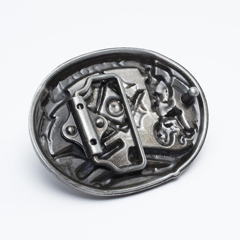Retro Masonic Plate Buckle: American West-Inspired Fashion Belt