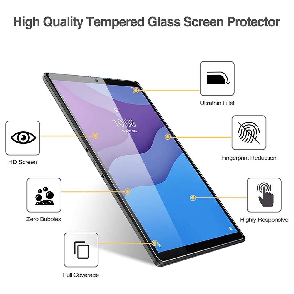 Protetor de tela de vidro temperado para tablet, 1 peça/2 peças/3 peças, para lenovo tab m10 2ª geração 10.1 tamanhos TB-X306X x306f película protetora transparente anti-arranhões hd