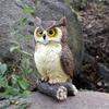 Garden Owl Statue Display Ornament Desktop Figurines Decor Sculpture for Patios
