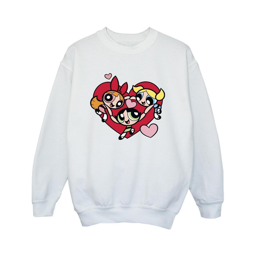 The Powerpuff Girls Girls Holding Hands Heart Sweatshirt