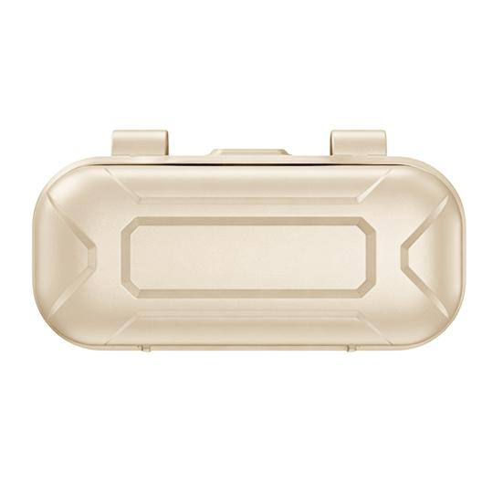 

Car Visor Clip-On Storage Box Sun Visor Eyewear Case with Push-Open Cover Dustproof Scratch-Proof Sunglasses Holder for Car Interior Organizer бежевый
