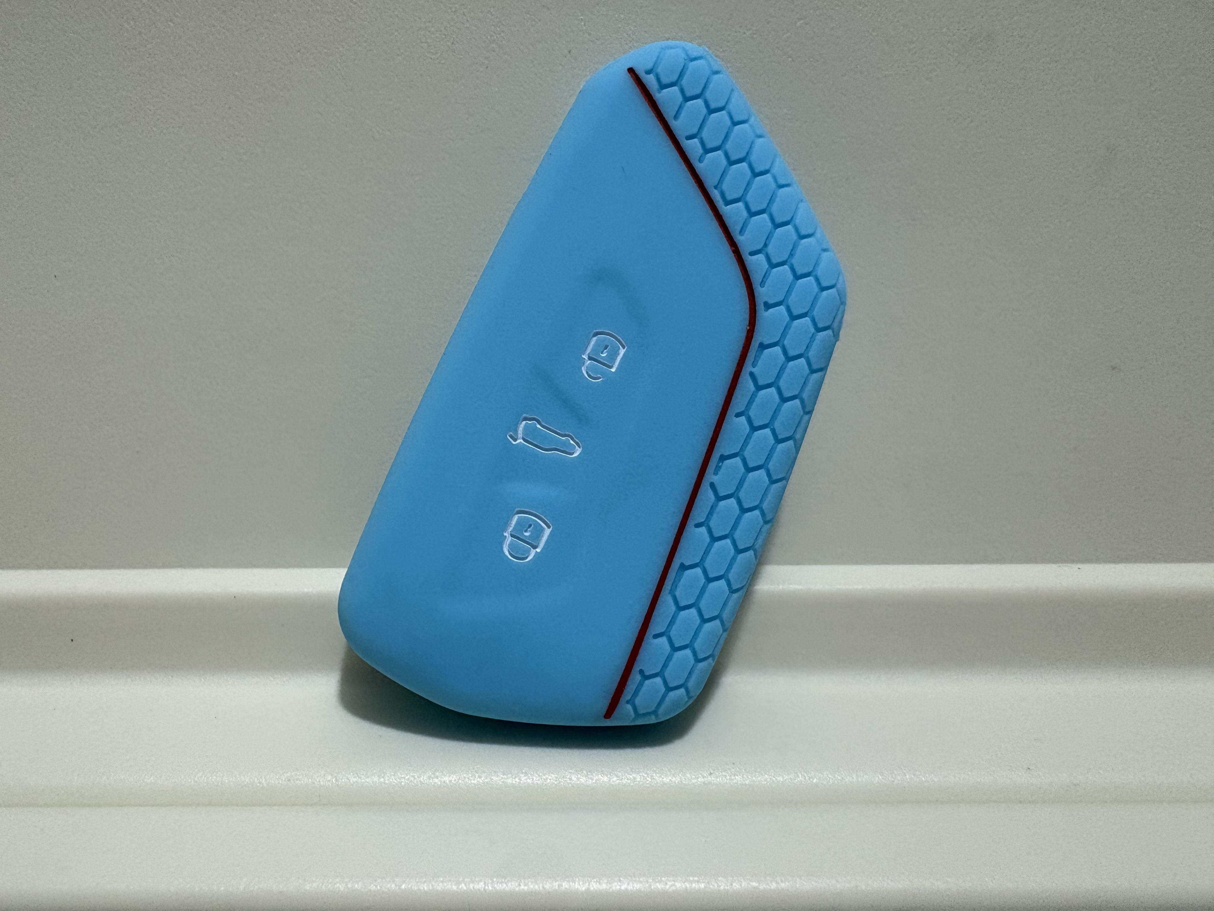 

Silicone Case For VW Golf 8 Mk8 GTI GTD R ID3 ID4 2020 Decoration 3 Buttons Remote Key Shell Blank Car Accessories Auto Parts небесно-голубой