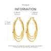 Gold Serie Hoop Earrings 925 Silver Sparkling Irregular Shape Feather Star Earrings Stud for Woman Girl Jewelry Gift