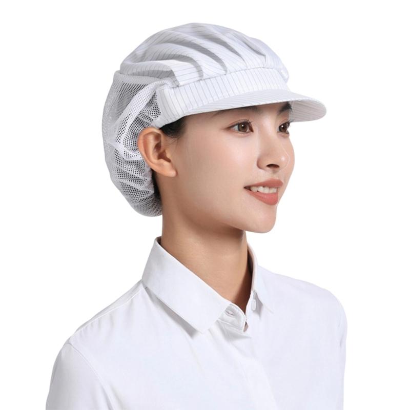 Comfortable AntiStatic Cap Breathable DustProof Mesh Hat for Industrial Workshop