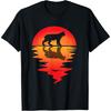 Caracal Shadow Vintage Sunset Caracal Cat Wild Animal Lynx T-Shirt