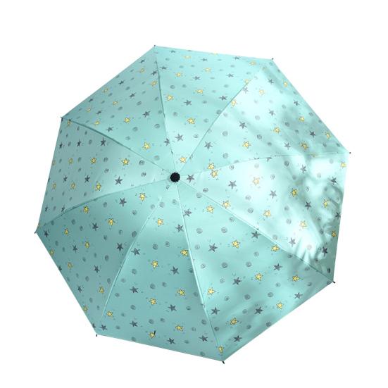 Mini-Regenschirm mit Sternenmuster, faltbar, wasserdicht, winddicht, UV-beständig