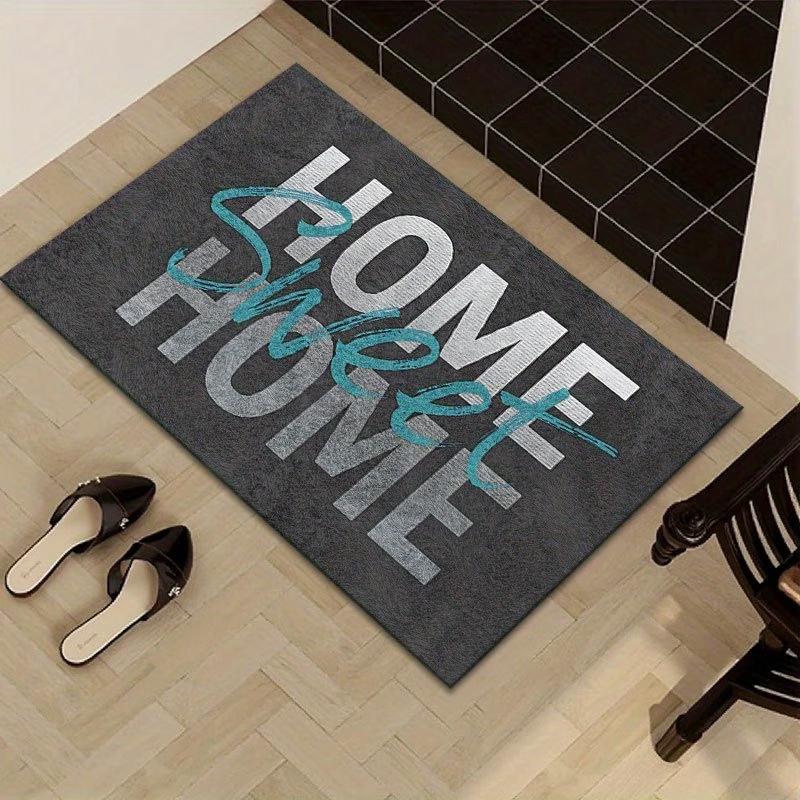 

Creative Wood Pattern Welcome Home Doormat, 2D Flat Printed Entryway Rug, Durable Non-Slip Washable Floor Mat 40cm x 60cm