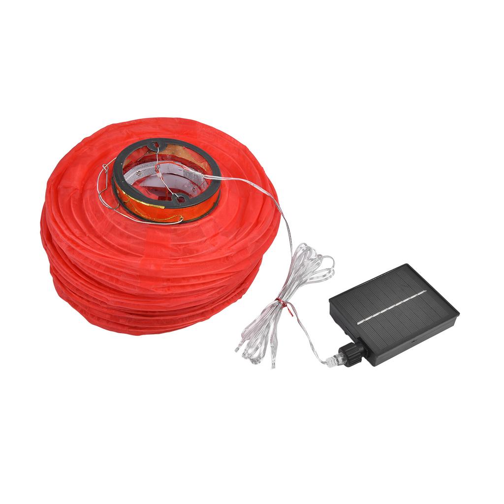 10in 5 Strings LED Solar Lantern Outdoor Waterproof Chinese Decorative Cloth Lantern Lamp