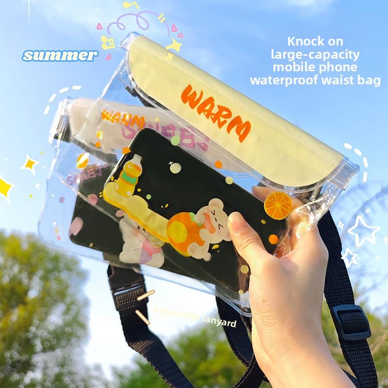 Adjustable Waist Belt for Touchscreen Mobile Phones Waterproof Pouch